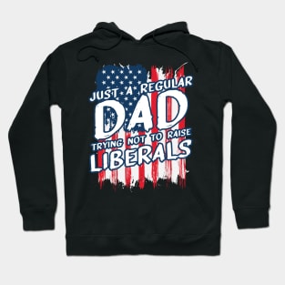 Just a Regular Dad Trying not to raise Liberals Hoodie